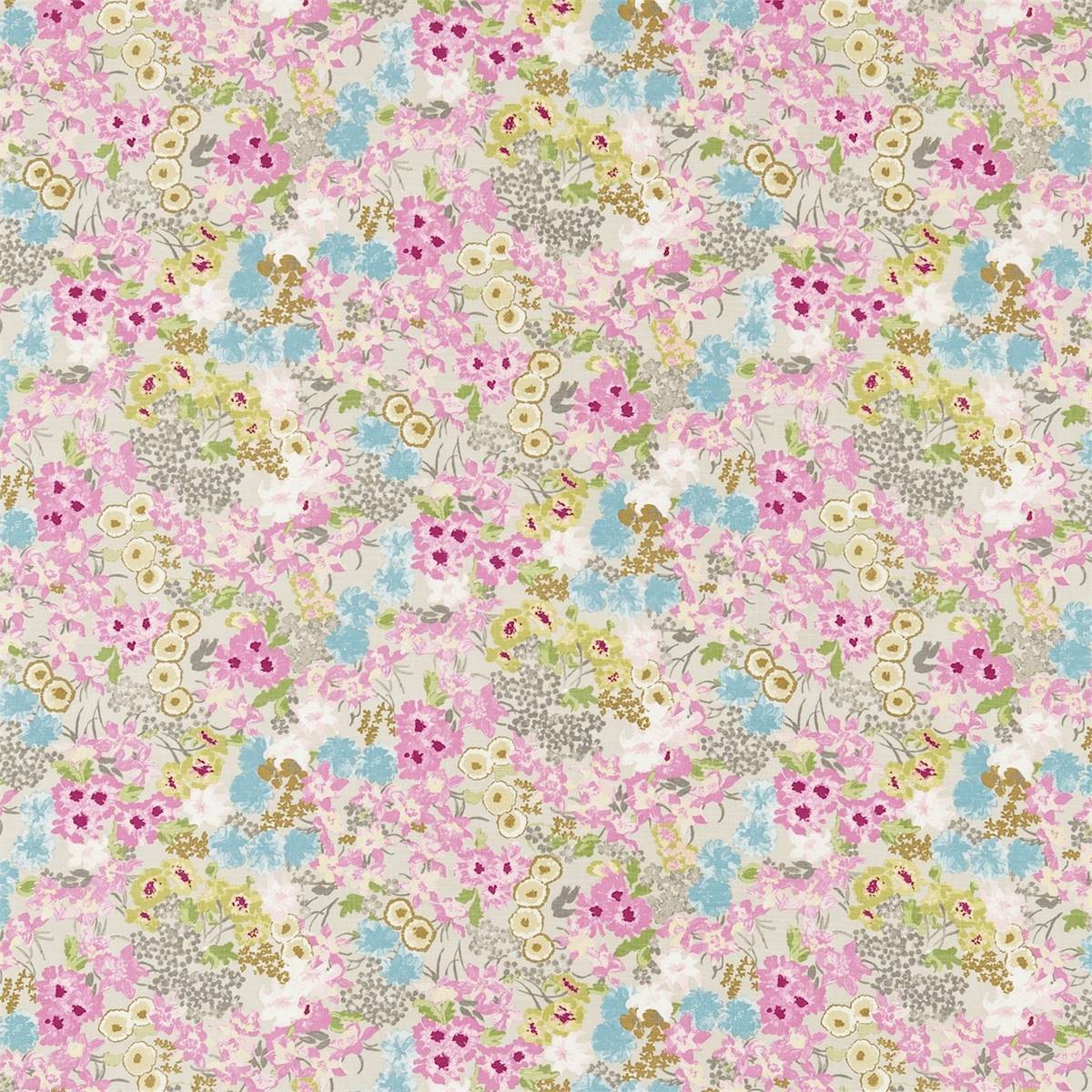 Florica Azalea/Turquoise Fabric by Harlequin - Britannia Rose