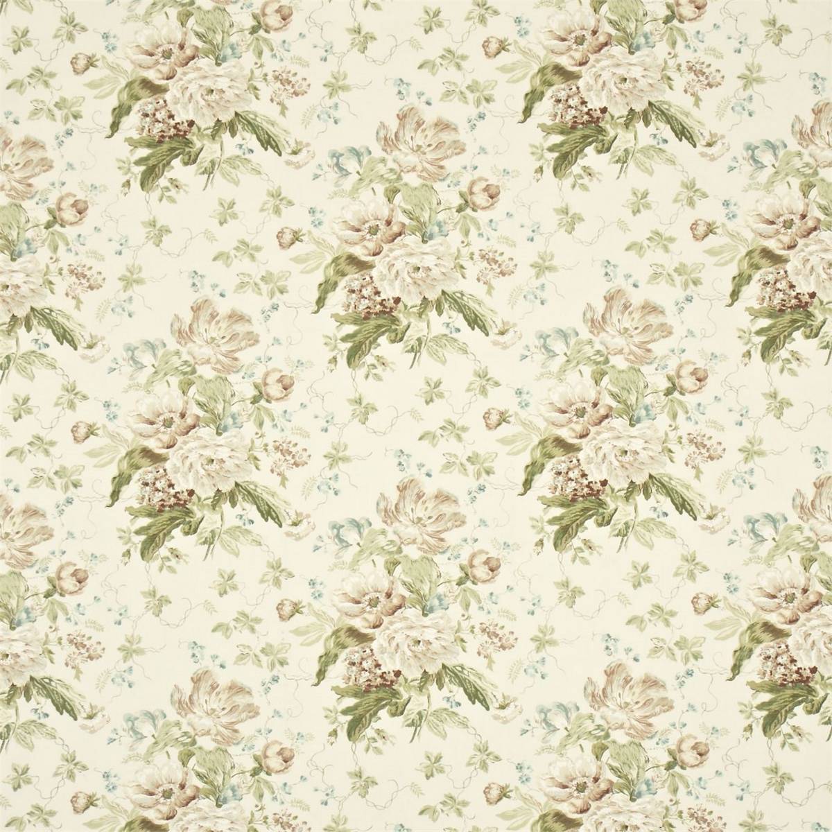 Alsace Ivory/Chocolate Fabric by Sanderson