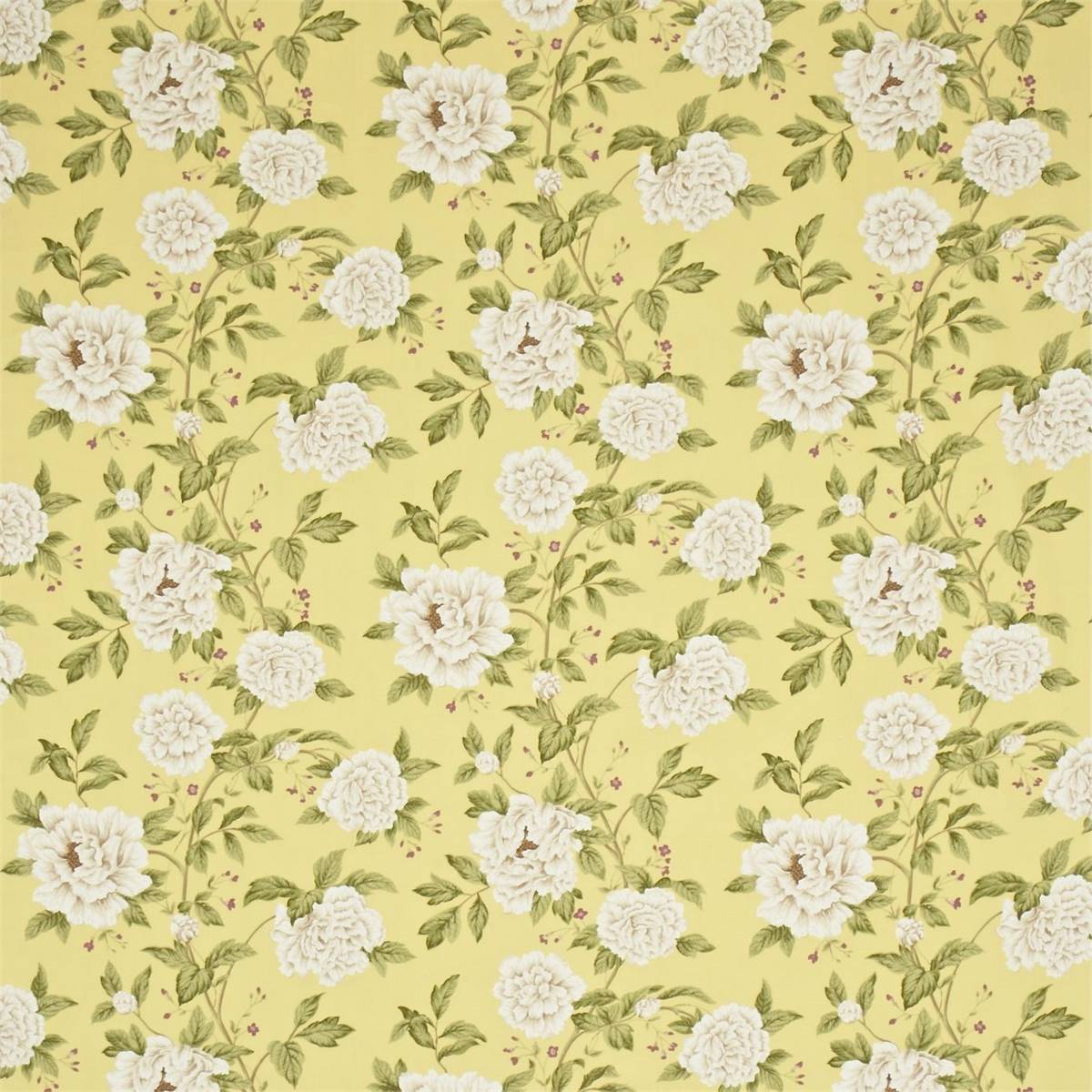 Peony Tree Citrus/Purple Fabric by Sanderson