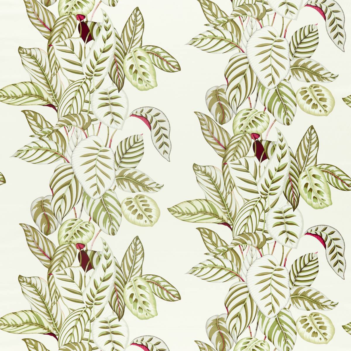 Calathea Olive Fabric by Sanderson