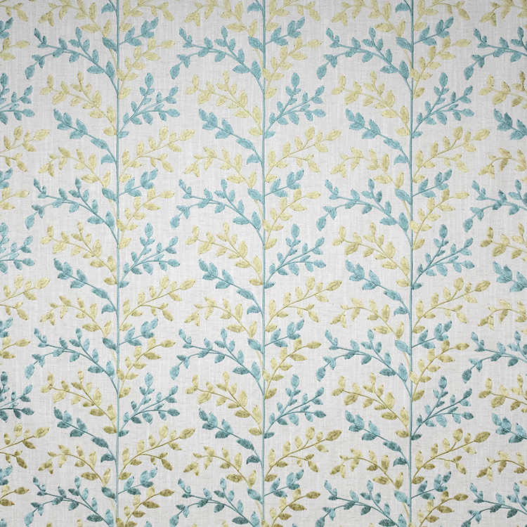 Zoe Sky/Light Goldenrod Fabric by Fibre Naturelle