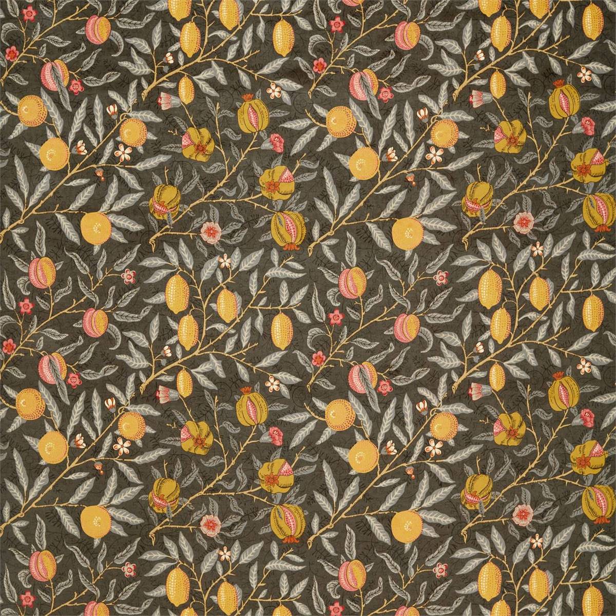 Fruit Velvet Walnut/Bullrush Fabric by William Morris & Co.