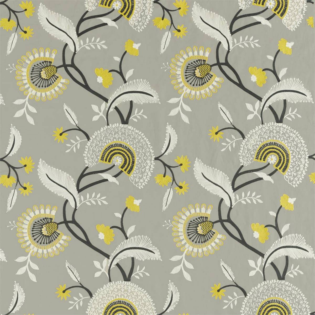 Hakimi Ash Grey Fabric by Sanderson