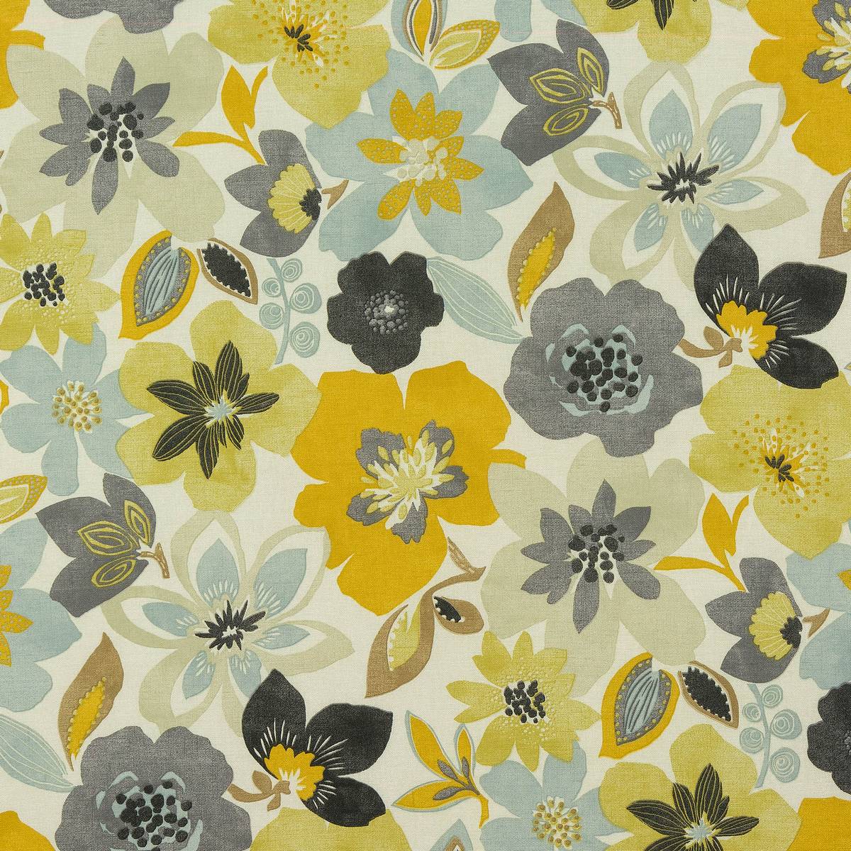 Emile Ochre Fabric by Fryetts