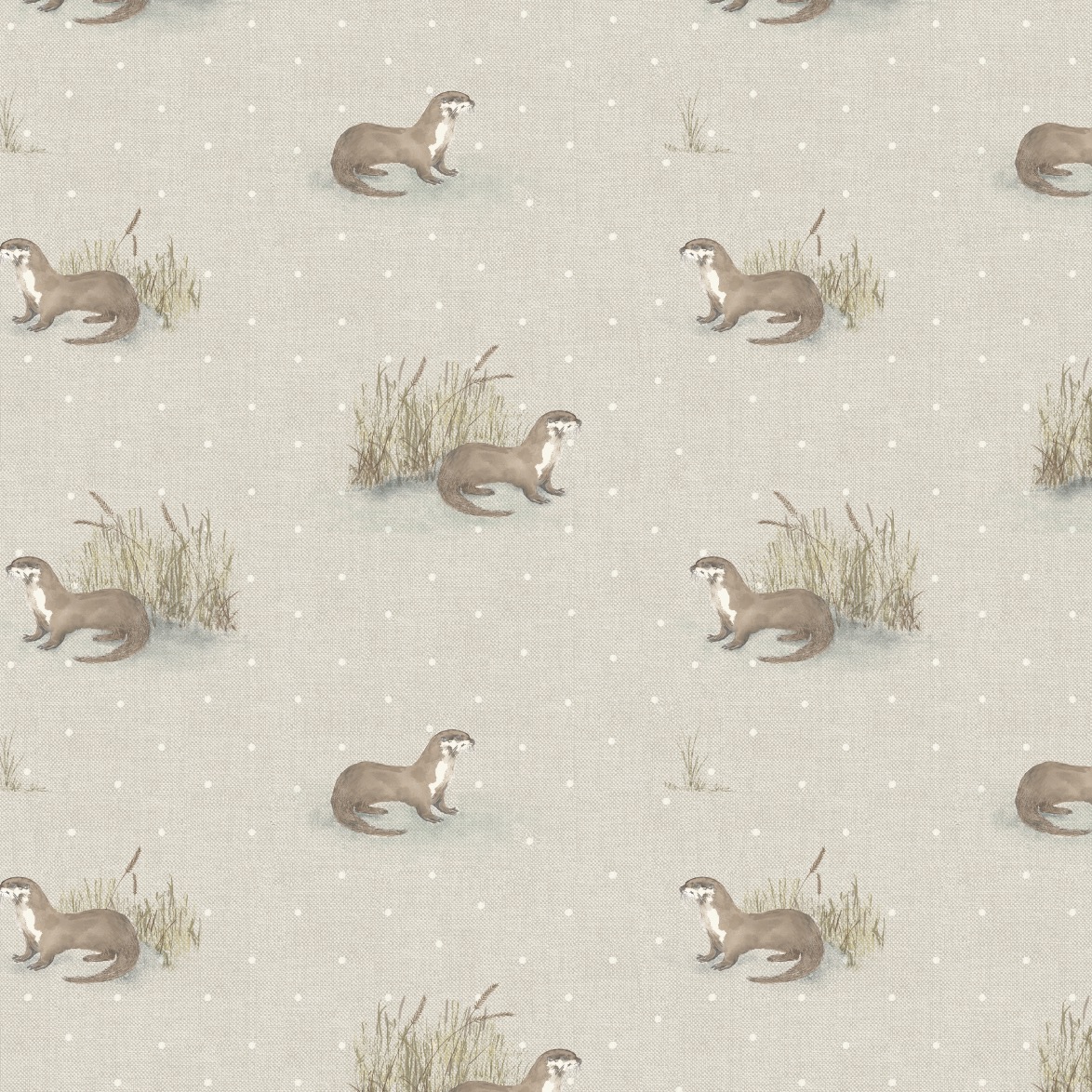 Otter Natural Fabric by Fryetts