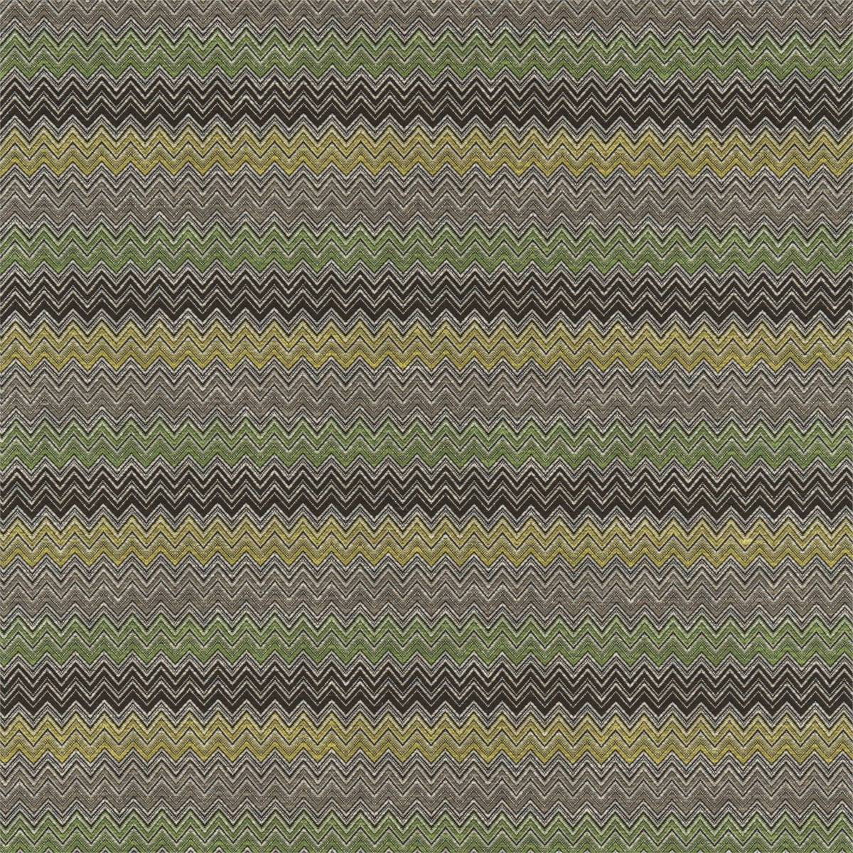 Chevron Grass Linden Mink Bitter Chocolate Fabric by Harlequin