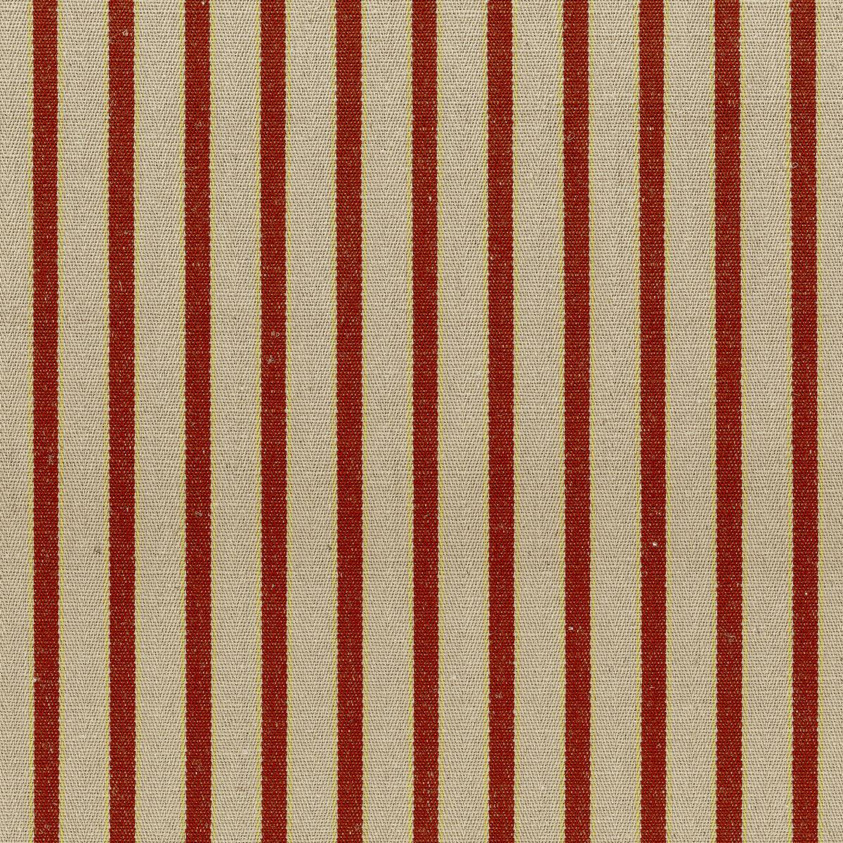 1485 Ticking Stripe Russet Fabric by Ian Mankin