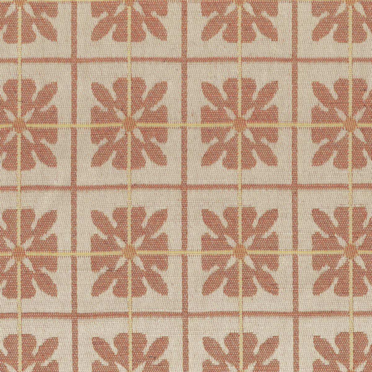 Peake's Check Russet Fabric by Ian Mankin