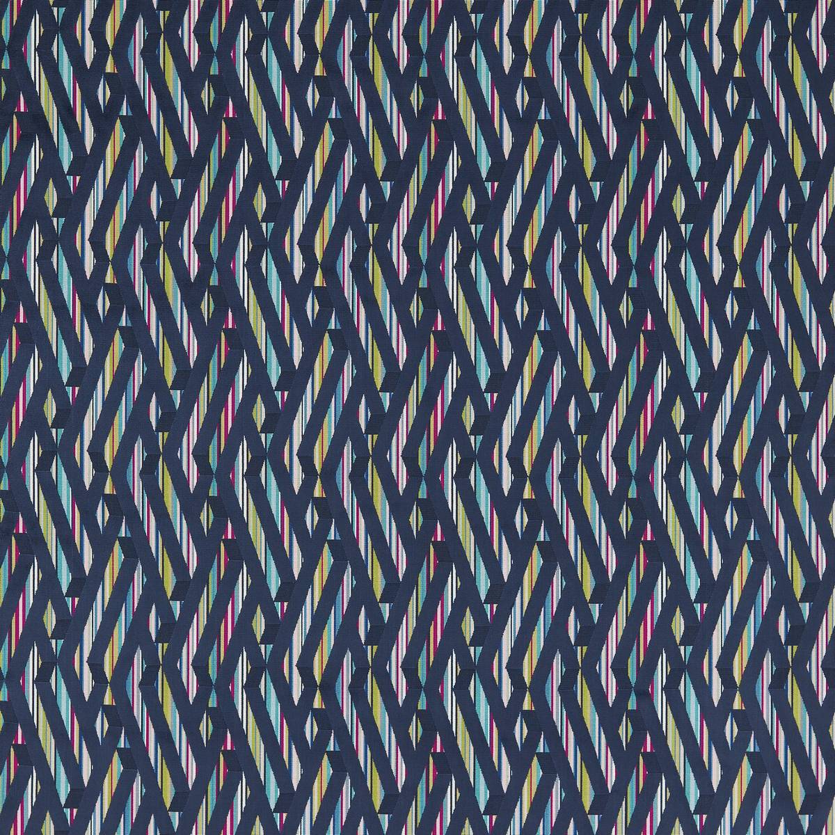 Makena Aqua/Magenta/Midnight Fabric by Harlequin