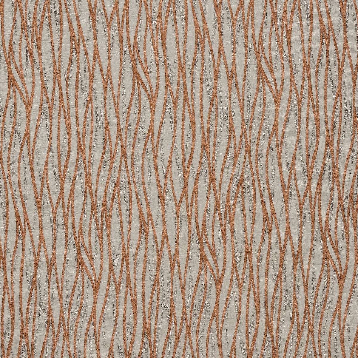 Linear Burnt Orange Fabric by Fryetts