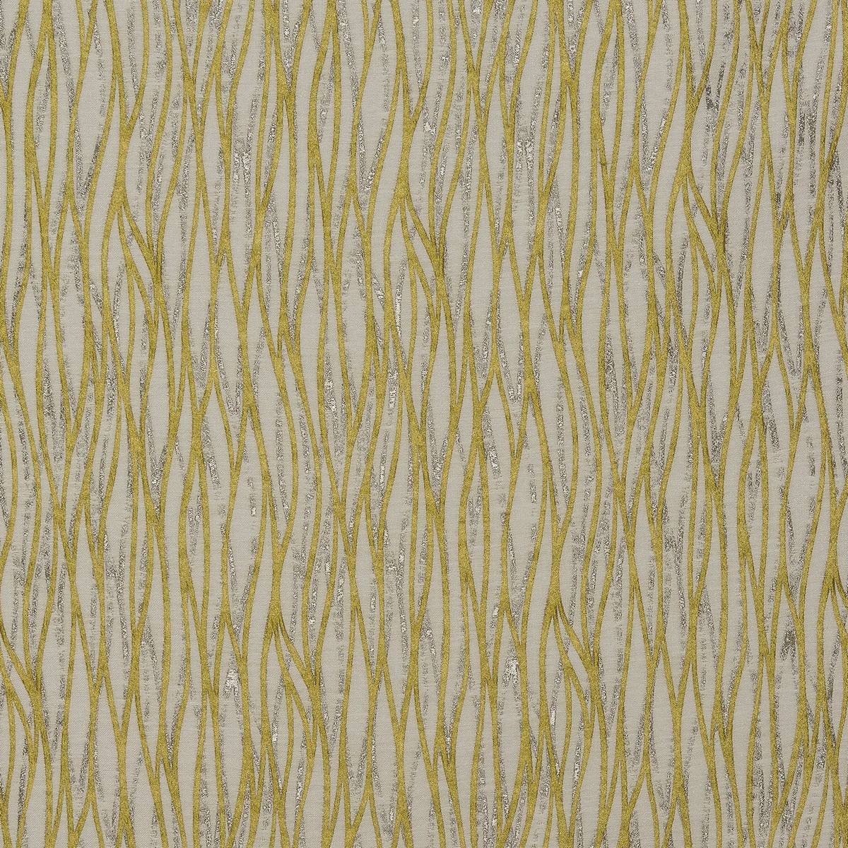 Linear Ochre Fabric by Fryetts