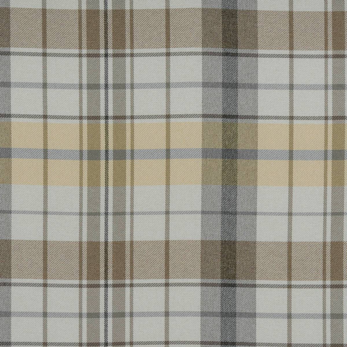 Nevis Check Ochre Fabric by Porter & Stone