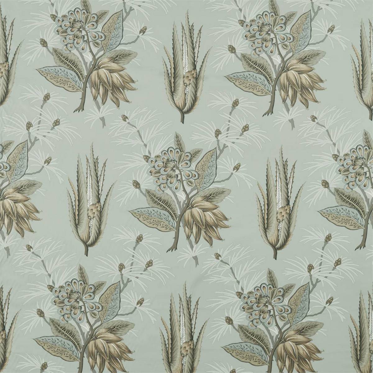 Desert Flower Ii Stone Fabric by Zoffany