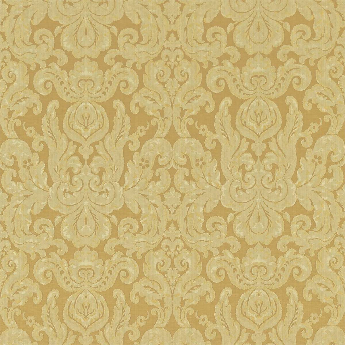 Brocatello Beige/Gold Fabric by Zoffany