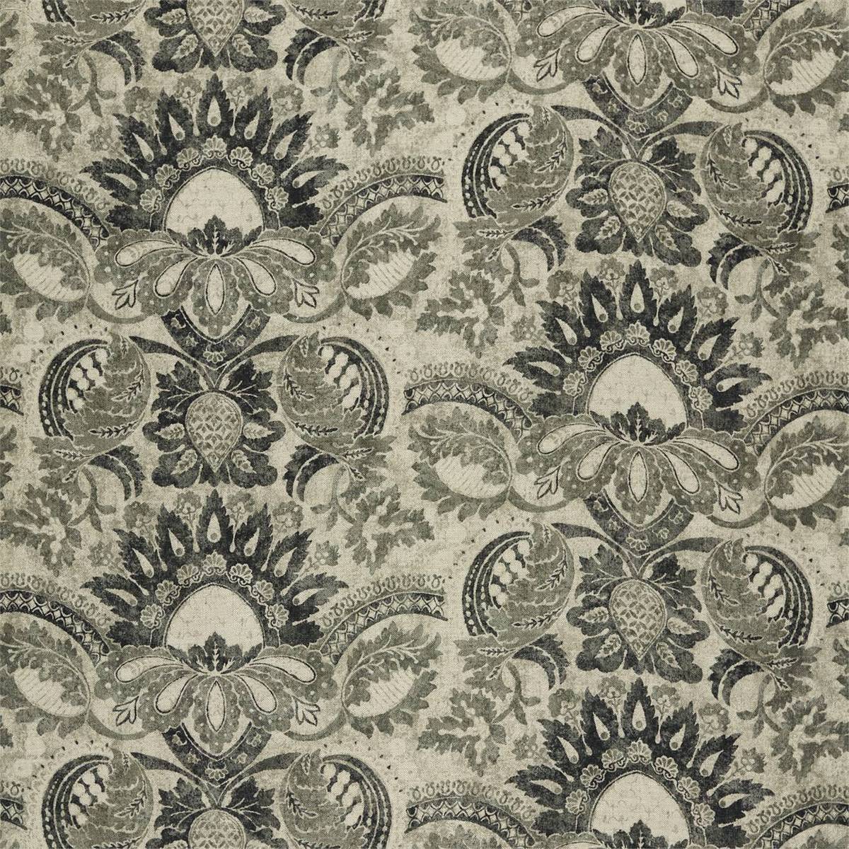 Pomegranate Print Gargoyle/Bone Black Fabric by Zoffany