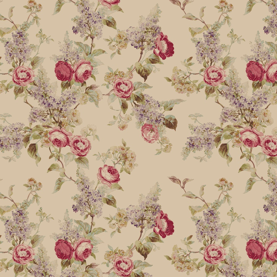 Vivienne Antique Fabric By Edinburgh Weavers - Britannia Rose