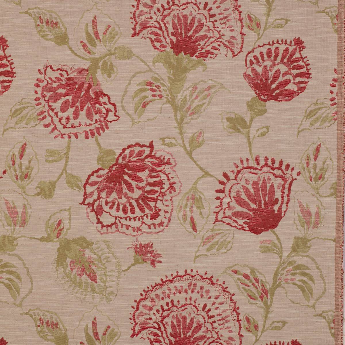 Brigitte Rouge Fabric by Fryetts