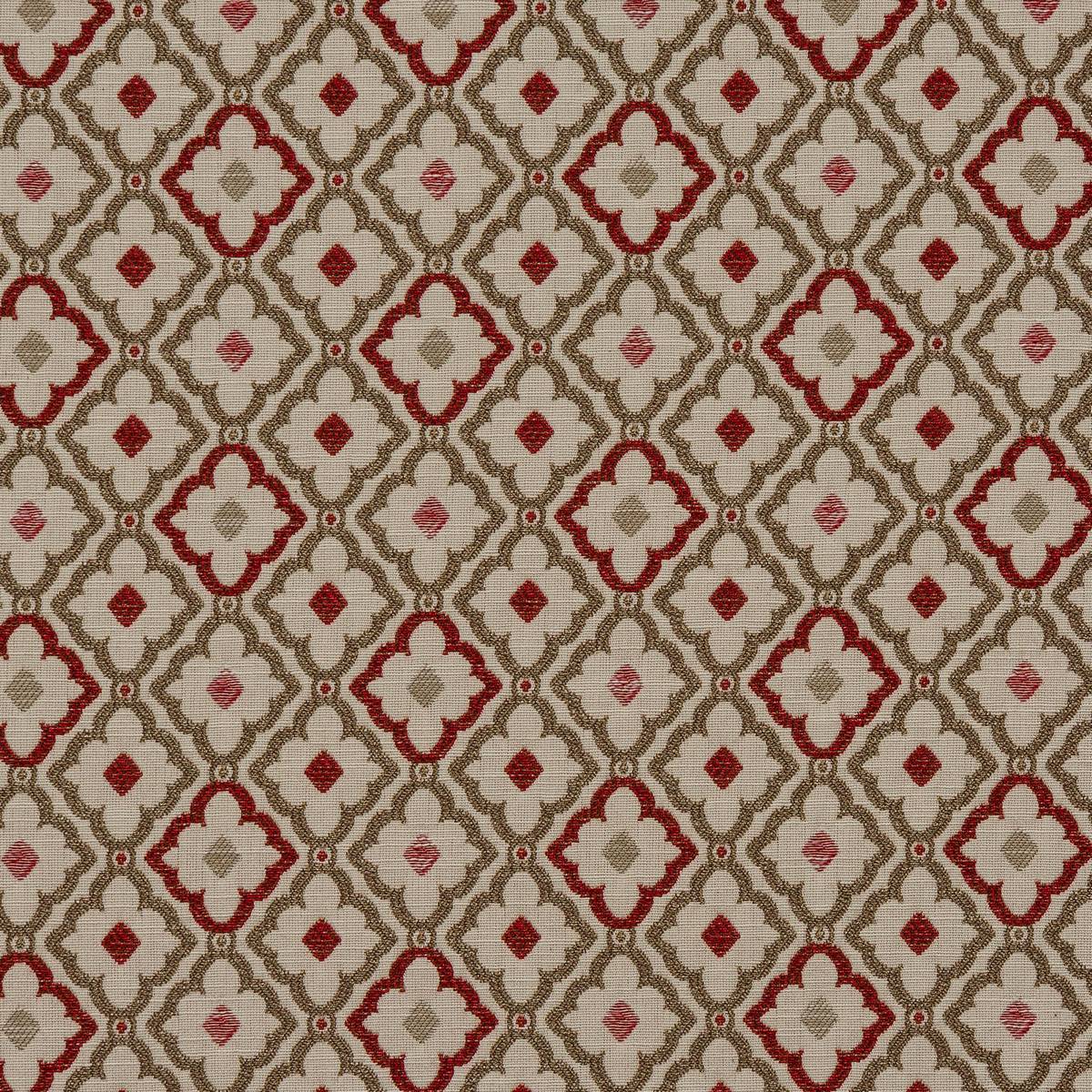 Flavia Rosso Fabric by Fryetts