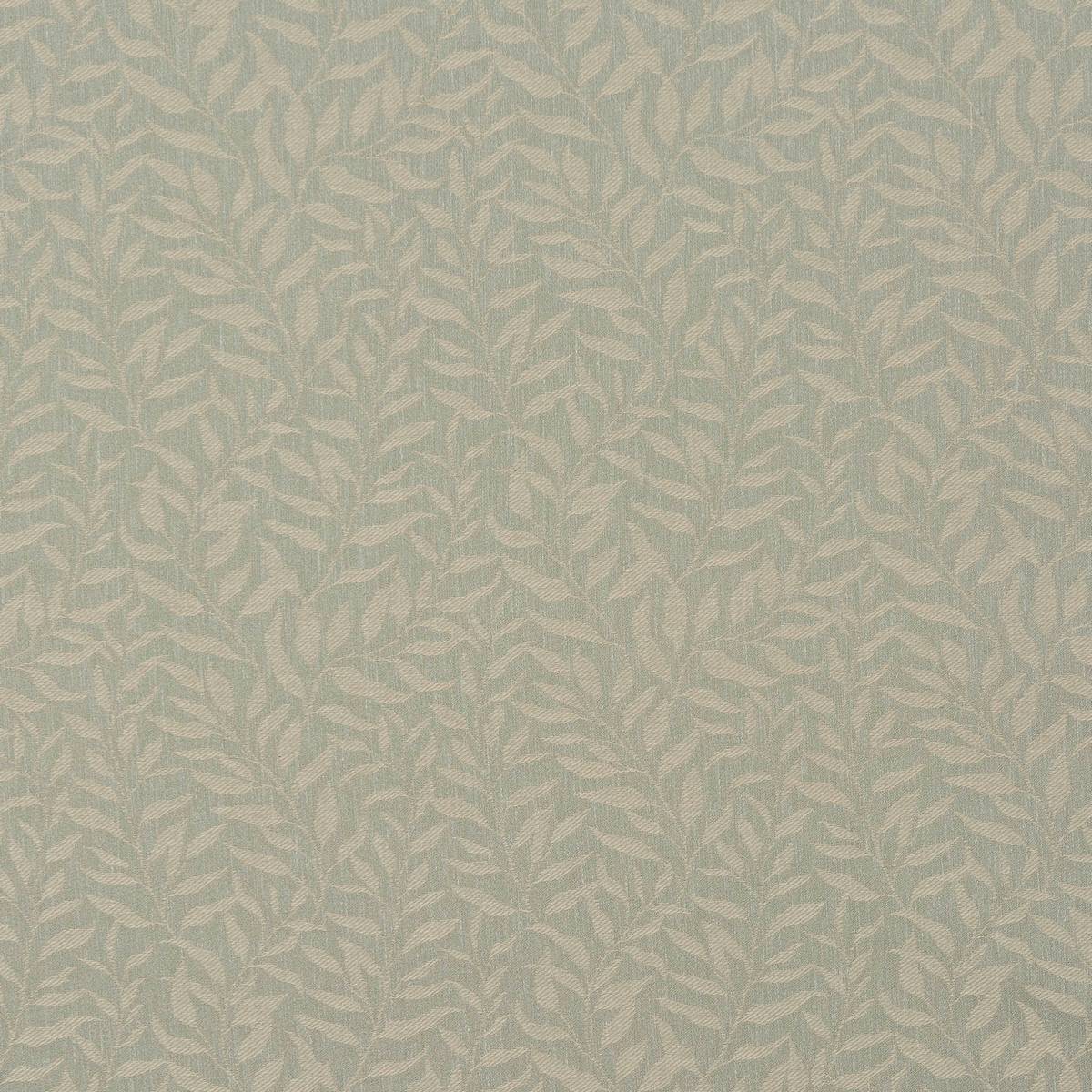 Petite Leaf Duck Egg Fabric by Fryetts