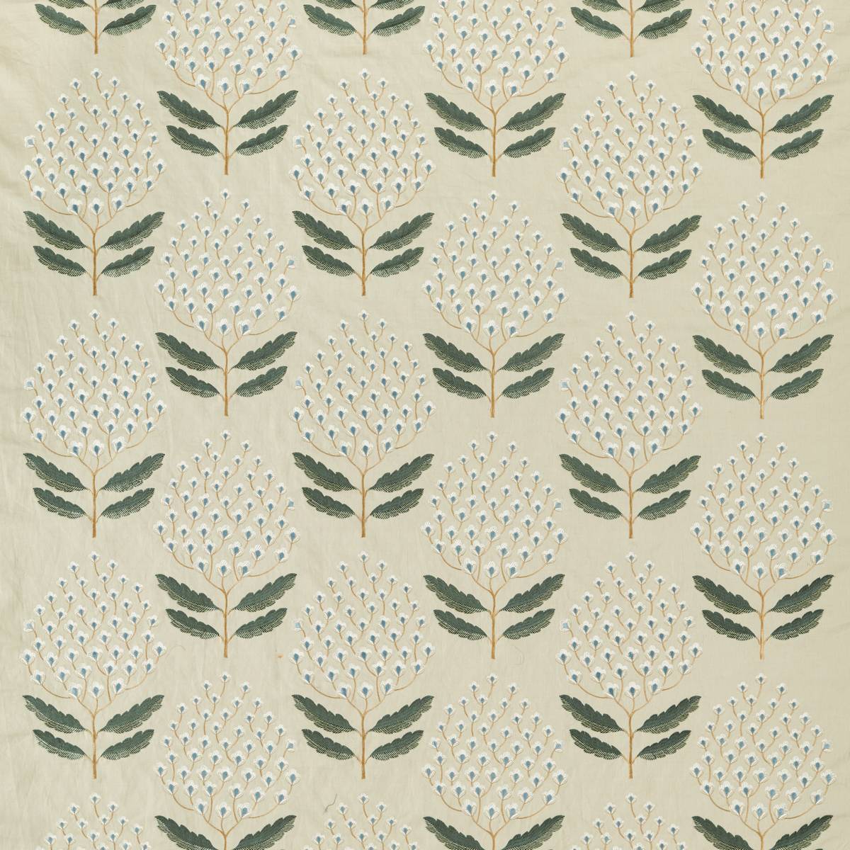 Bellis Silver Fern Fabric by Sanderson