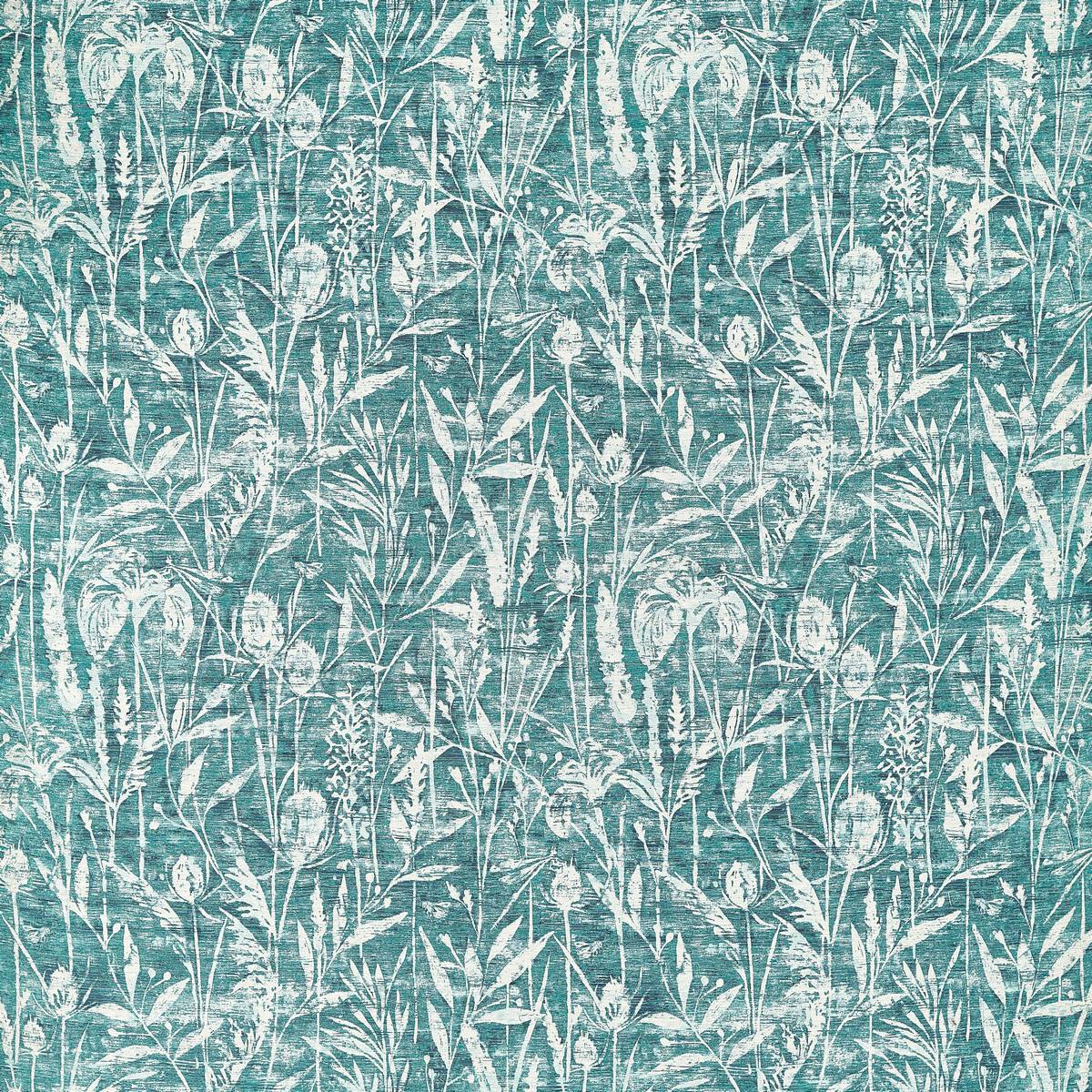 Violet Grasses Cobalt Fabric by Sanderson