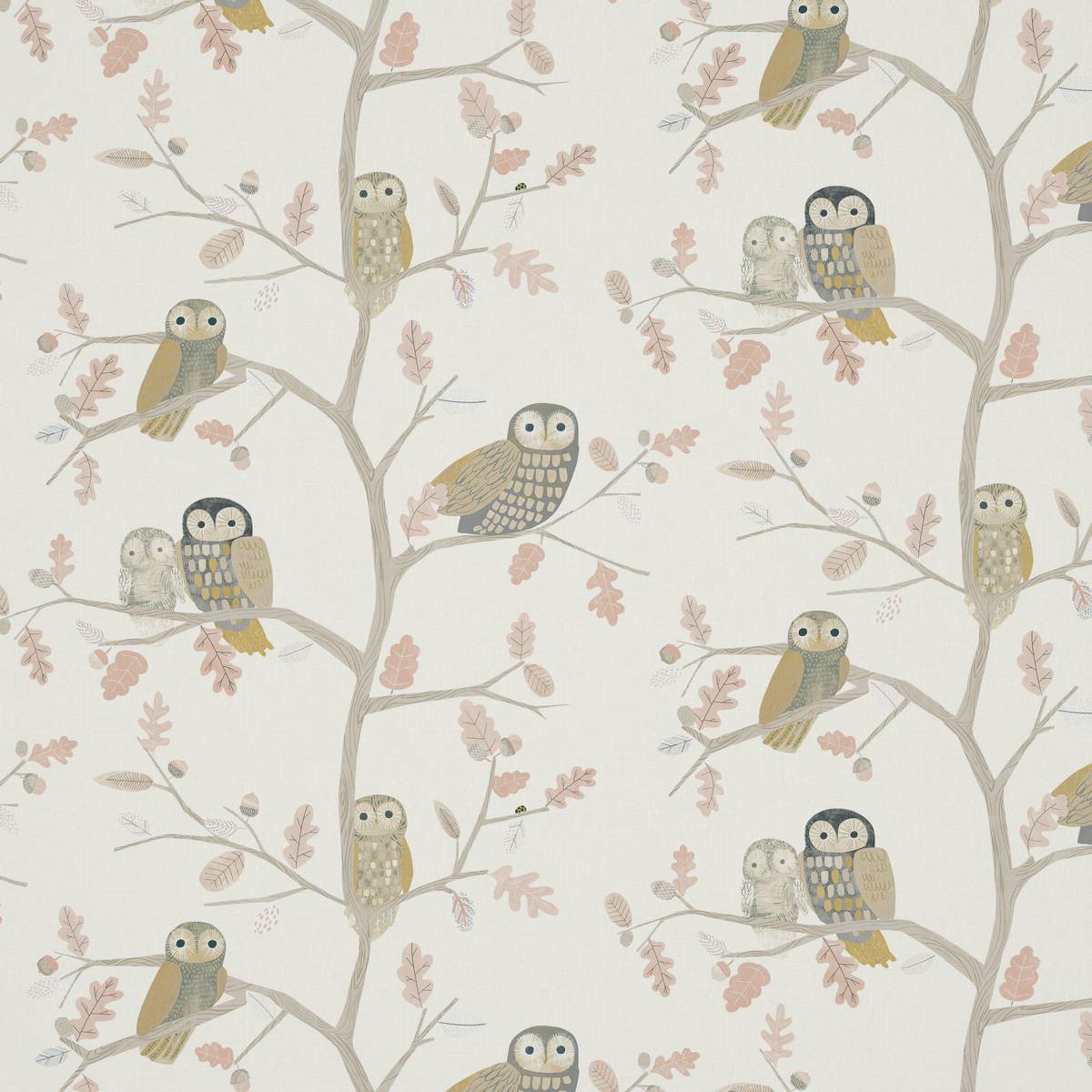 Little Owls Powder Fabric by Harlequin