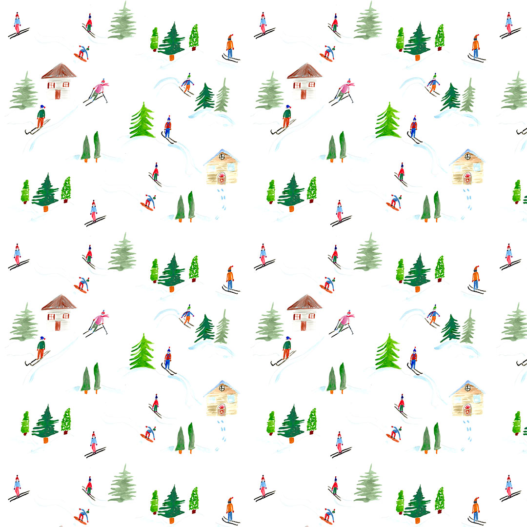 Apres Ski Snow Fabric by Prestigious Textiles