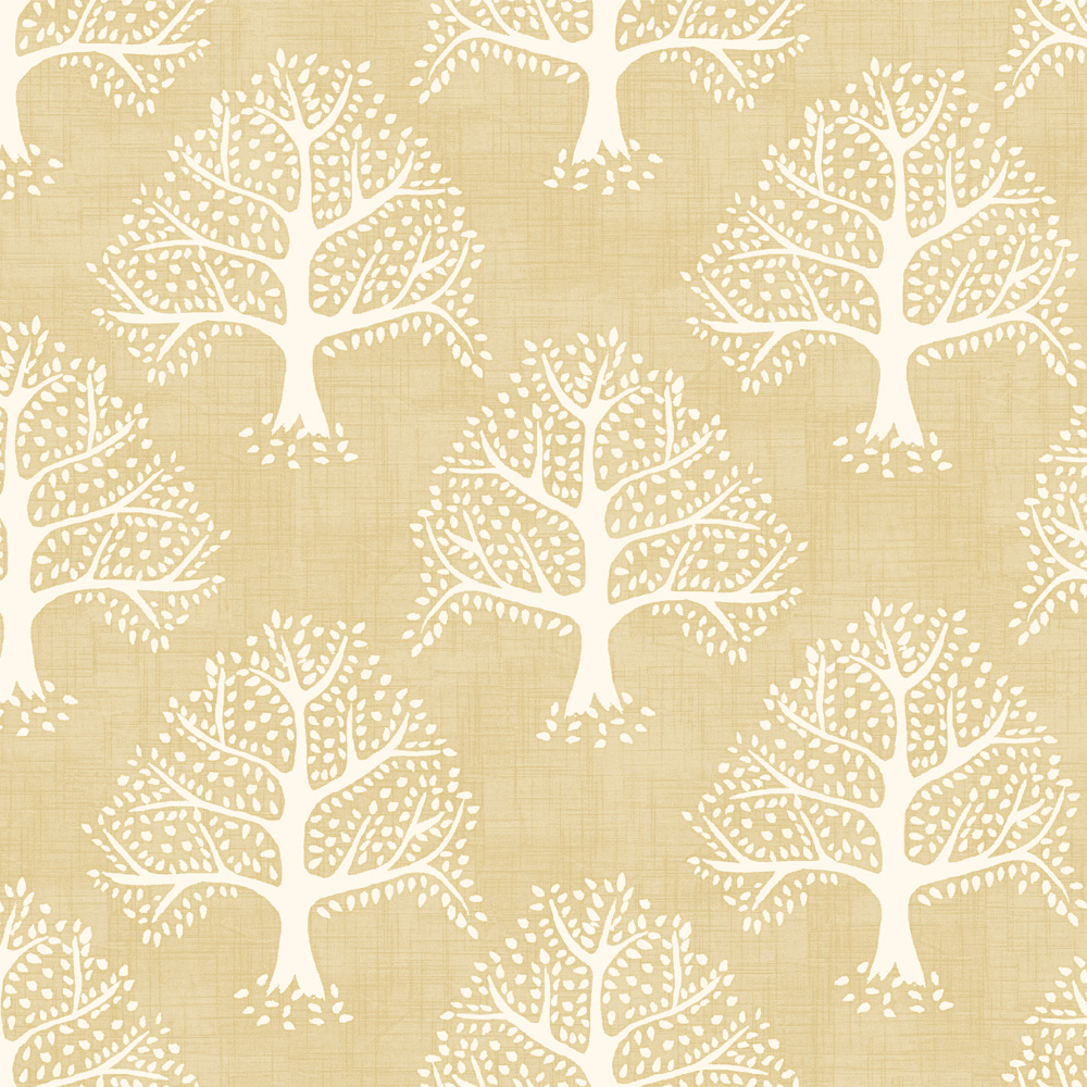 Great Oak Ochre Fabric by iLiv