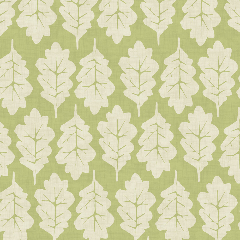 Oak Leaf Pistachio Fabric by iLiv