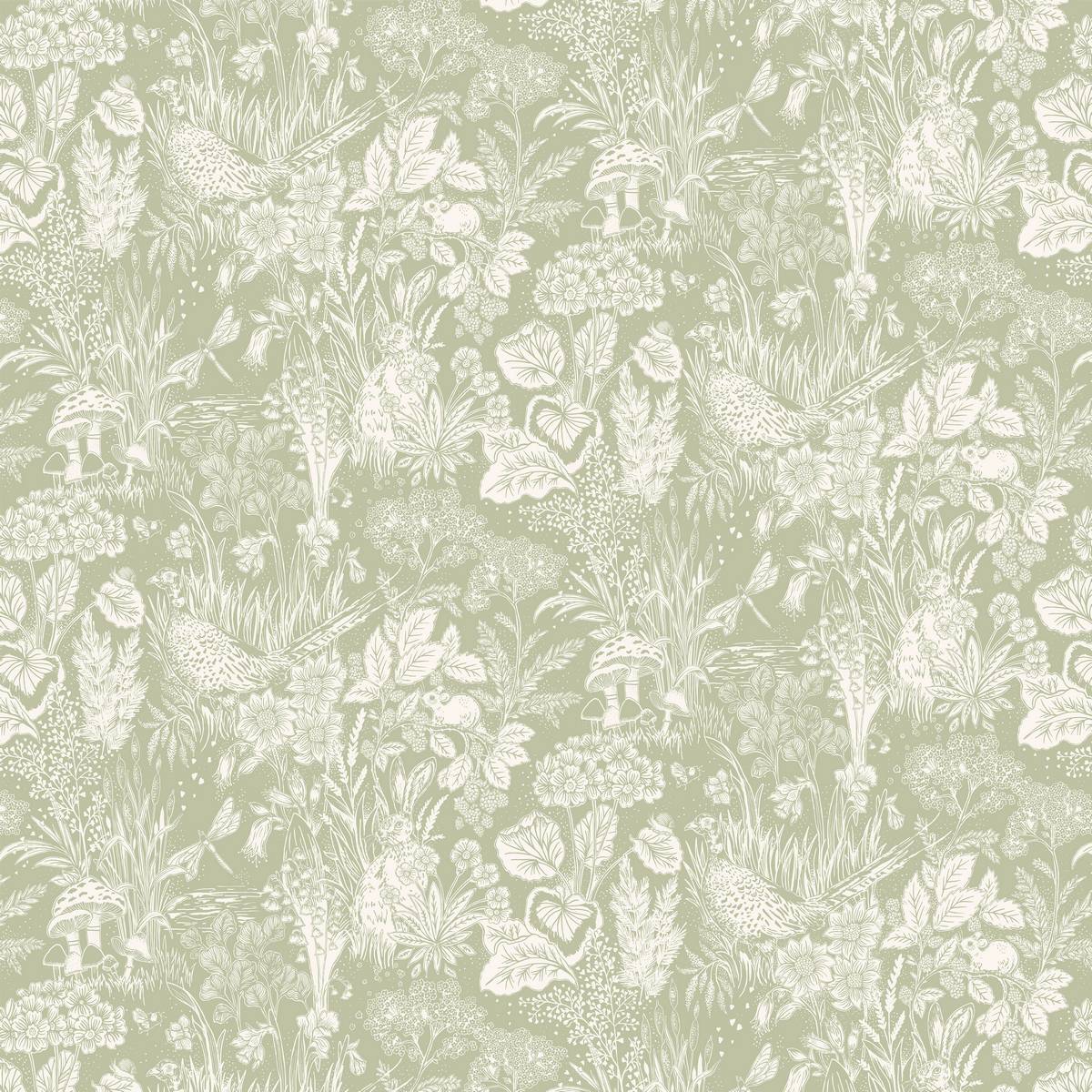 The Willows Moss Fabric by Blendworth