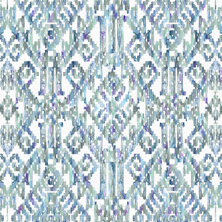 Marrakesh Aqua Fabric by Fibre Naturelle