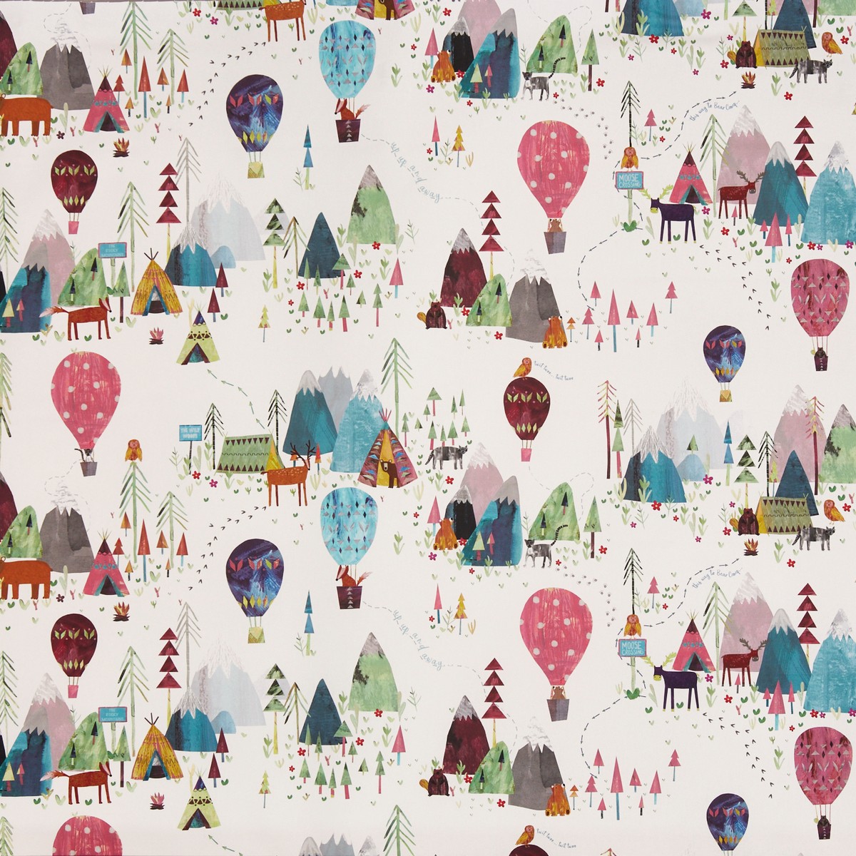 Away We Go Candyfloss Fabric by Prestigious Textiles