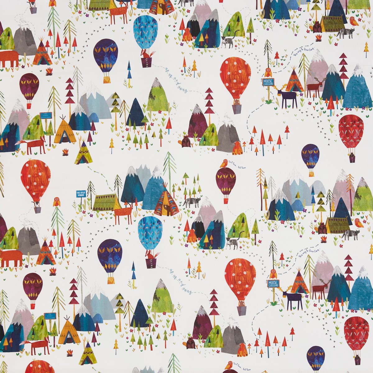 Away We Go Jungle Fabric by Prestigious Textiles