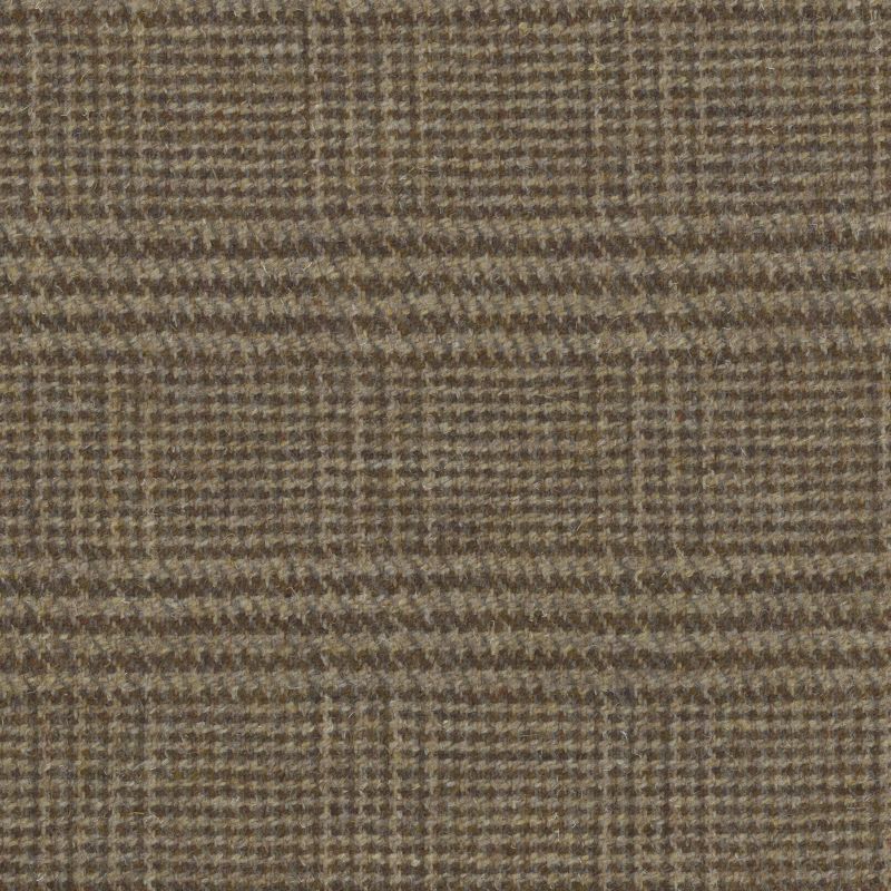 Demdike Check Russet Brown Fabric by Art Of The Loom