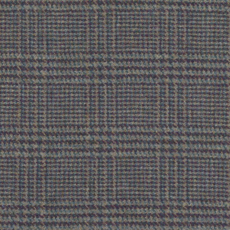 Demdike Check Teal Fabric by Art Of The Loom