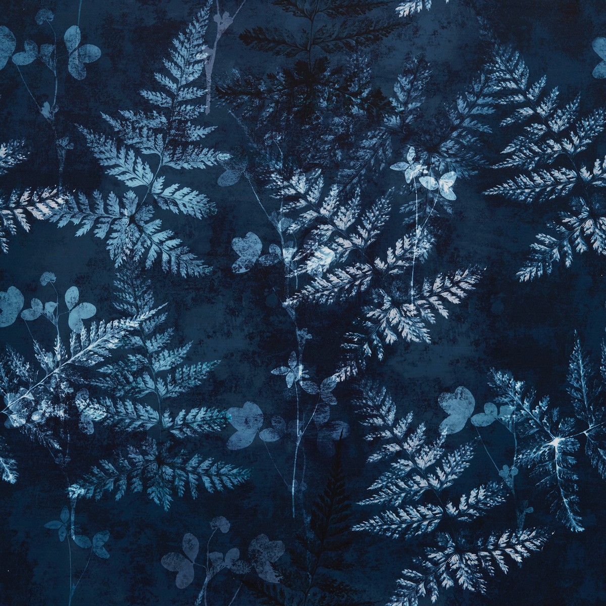 Folium Indigo Fabric by Ashley Wilde