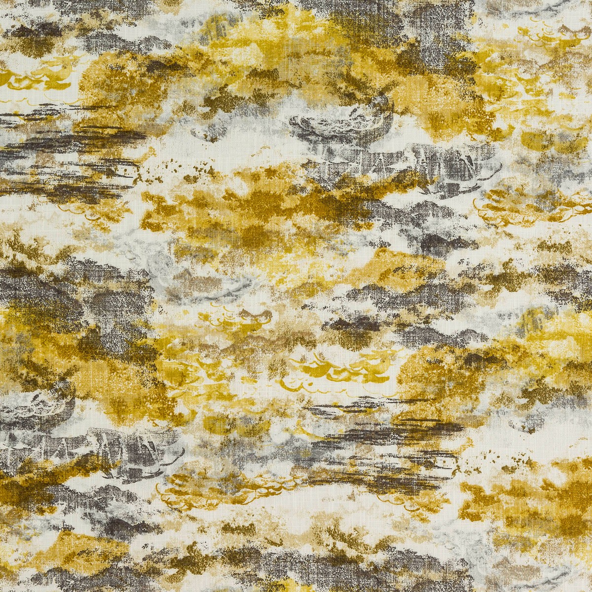 Kumo Ochre Fabric by Fryetts