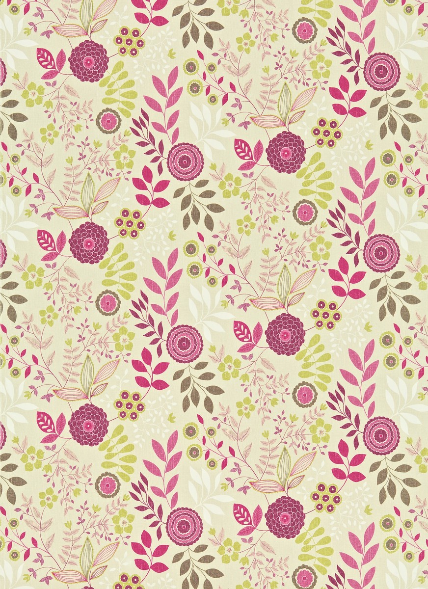 Aria Plum/Cerise/Linden Fabric by Harlequin