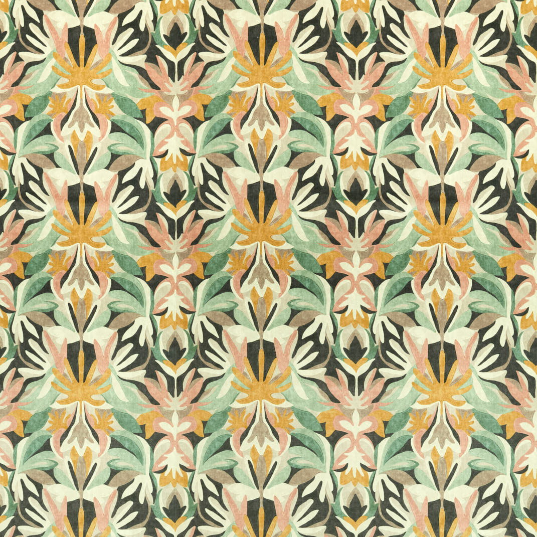 Melora Positano/Succulent/Amber Light Fabric by Harlequin