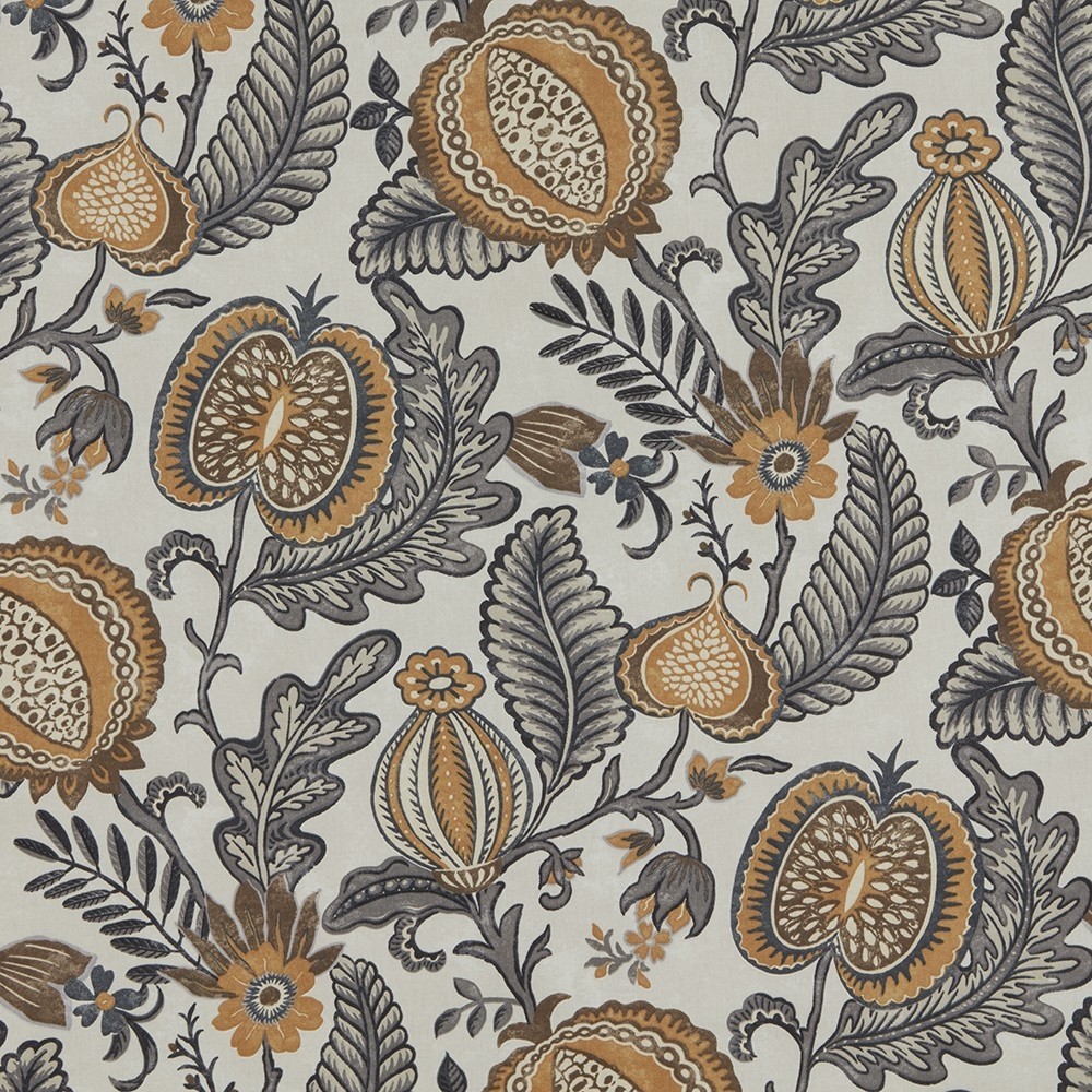 Winter Fruits Amber Fabric by iLiv