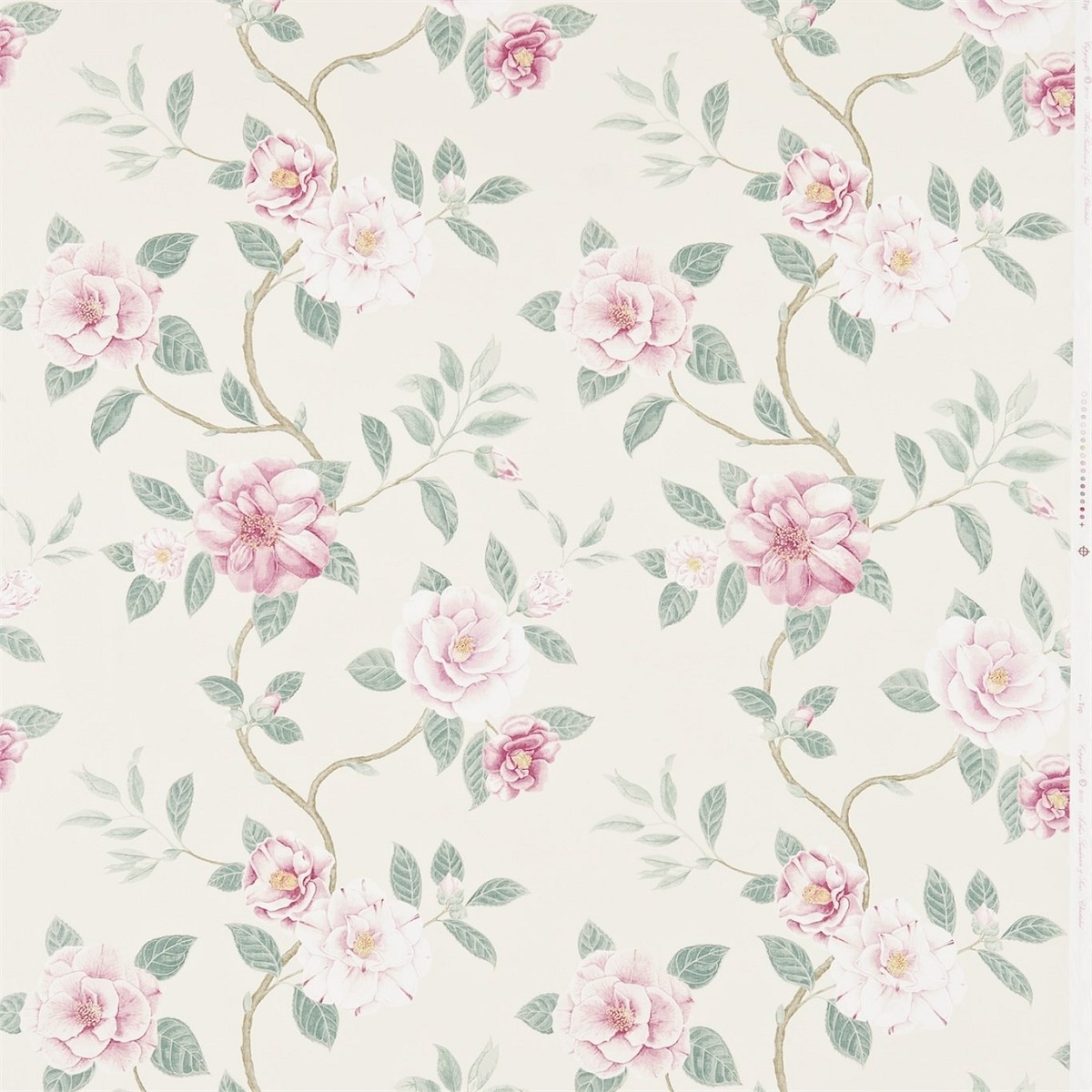 Christabel Rose/Pewter Fabric by Sanderson