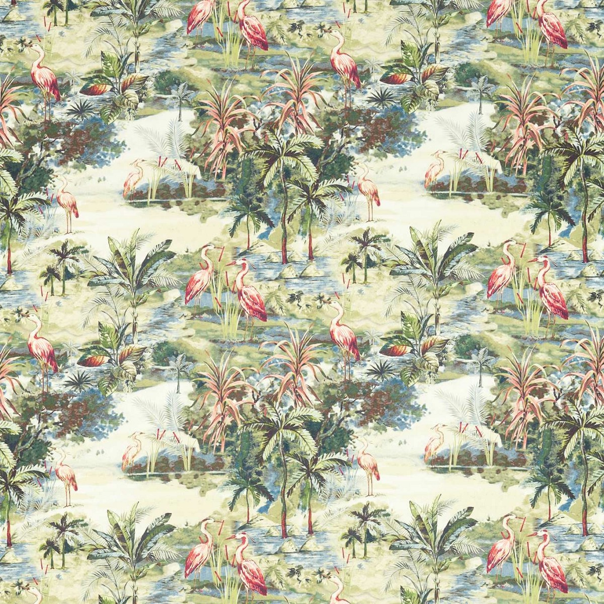 Habitat Lagoon Fabric by Clarke & Clarke