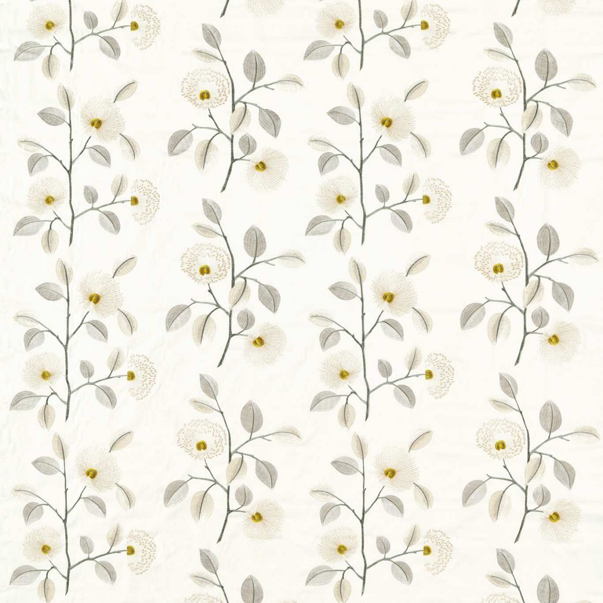 Monique Natural/Pewter Fabric by Clarke & Clarke