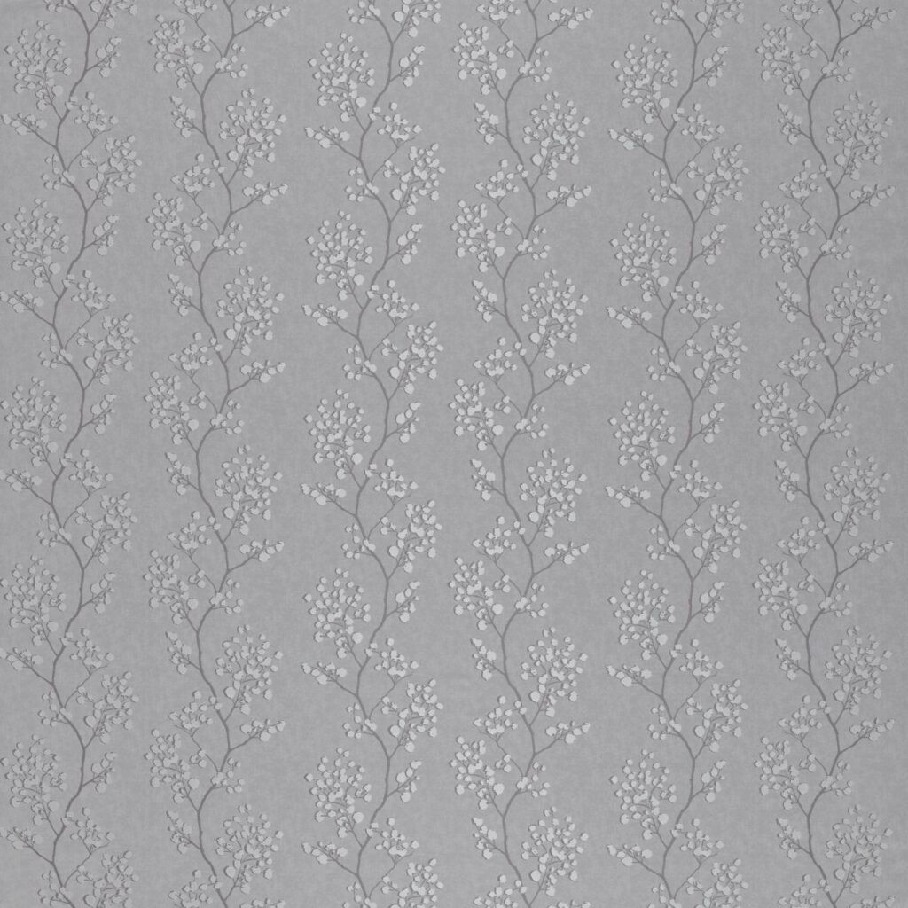 Blickling Silver Fabric by Ashley Wilde