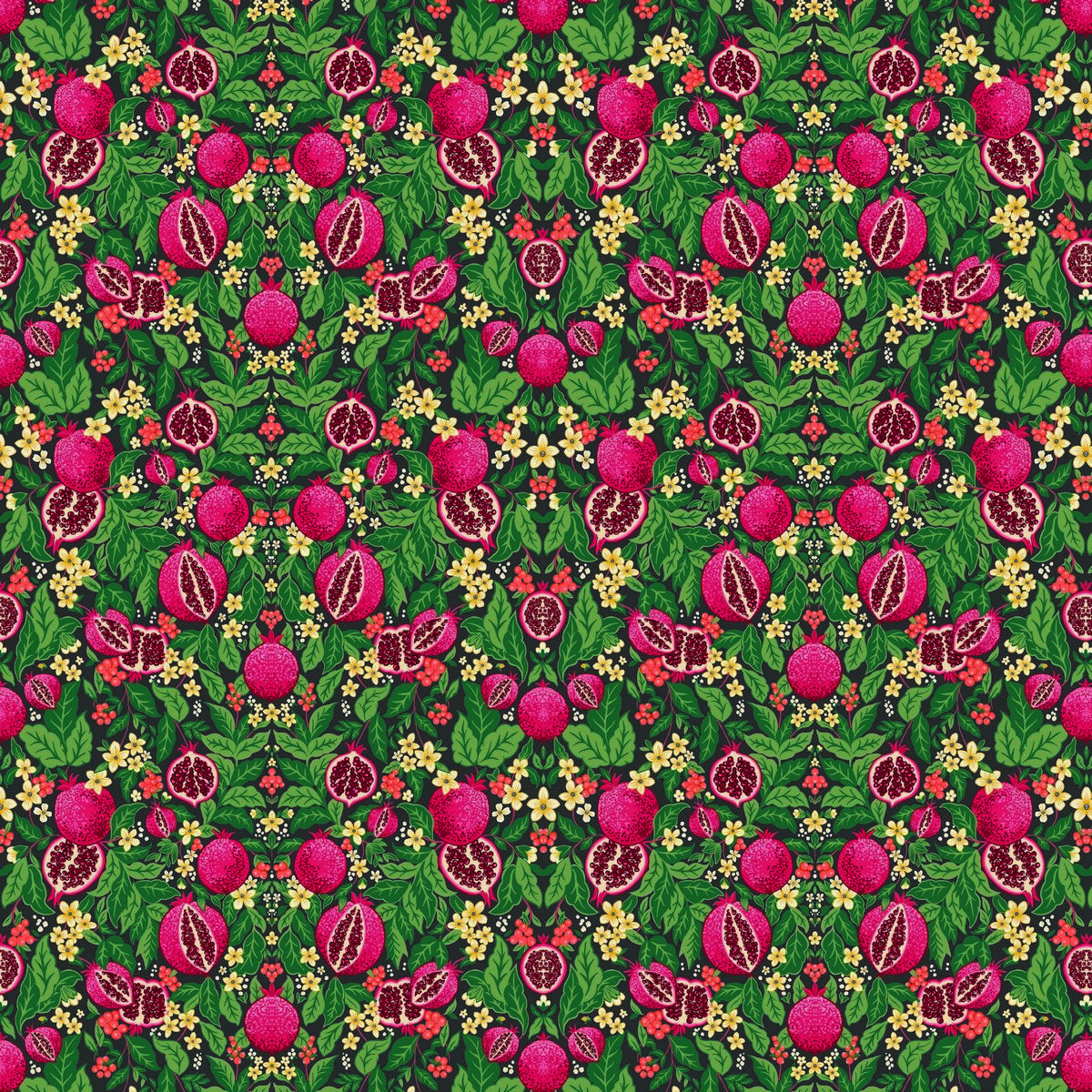 Orchard Pomegranate Fabric by Blendworth