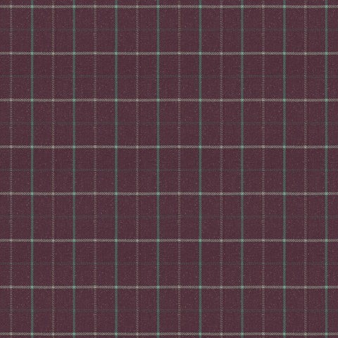 Isla Check Plum Fabric by Porter & Stone