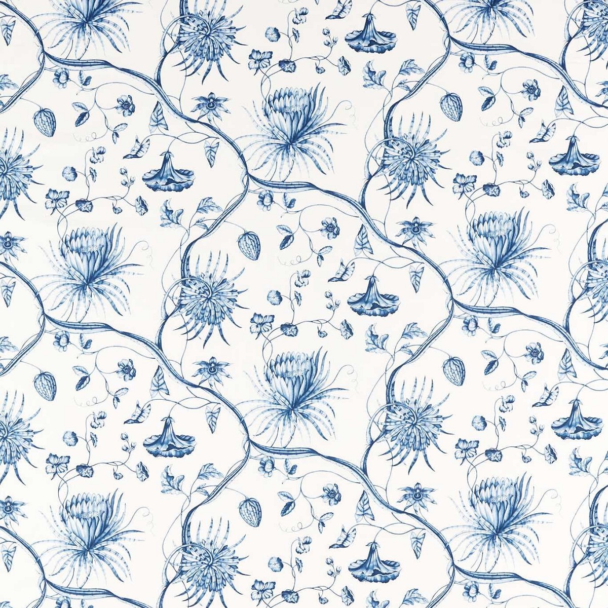 Phaedra Toile Indigo Fabric by Zoffany