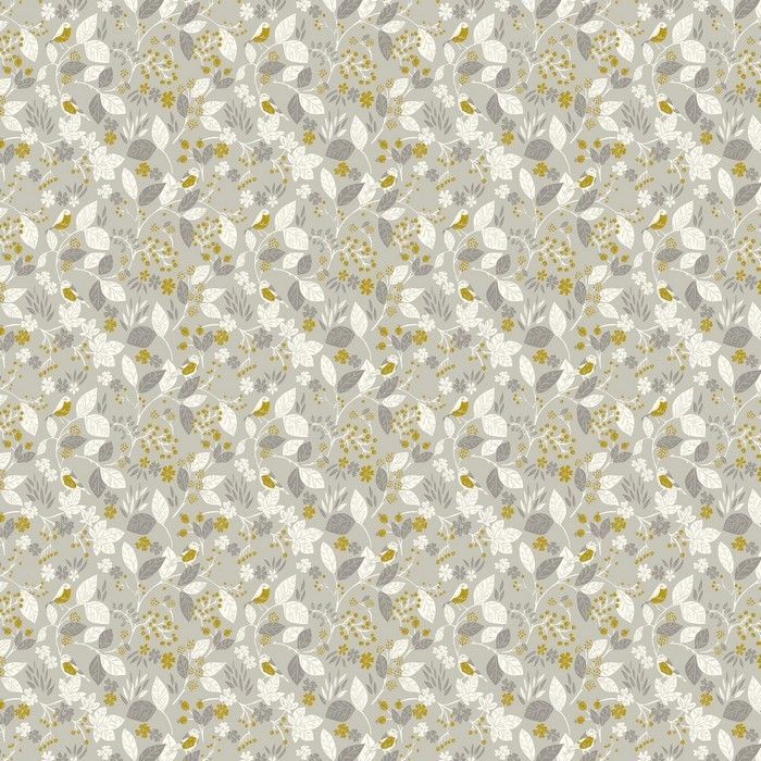 Little Robin Mustard Fabric by Prestigious Textiles