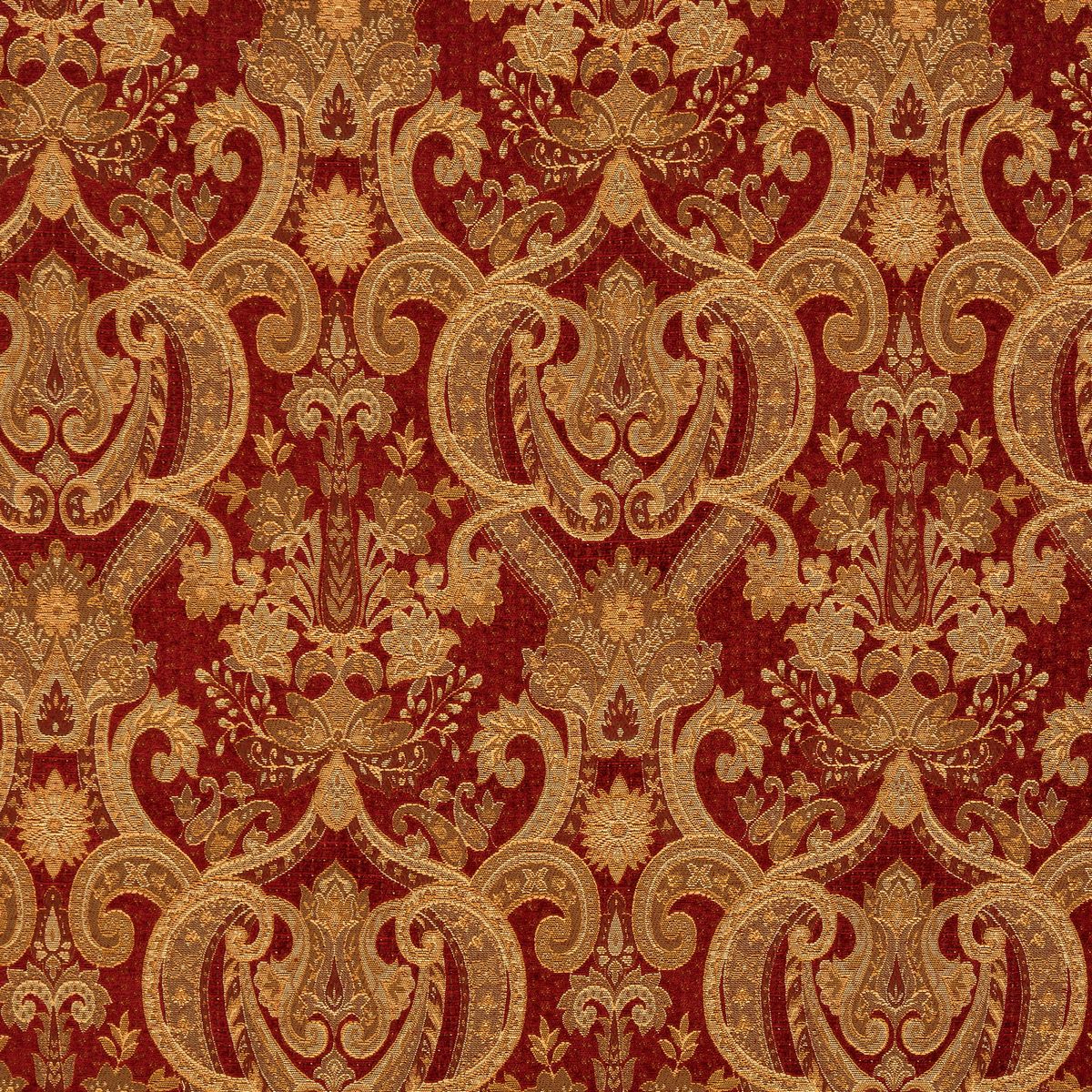 Grafton Red Fabric by Porter & Stone