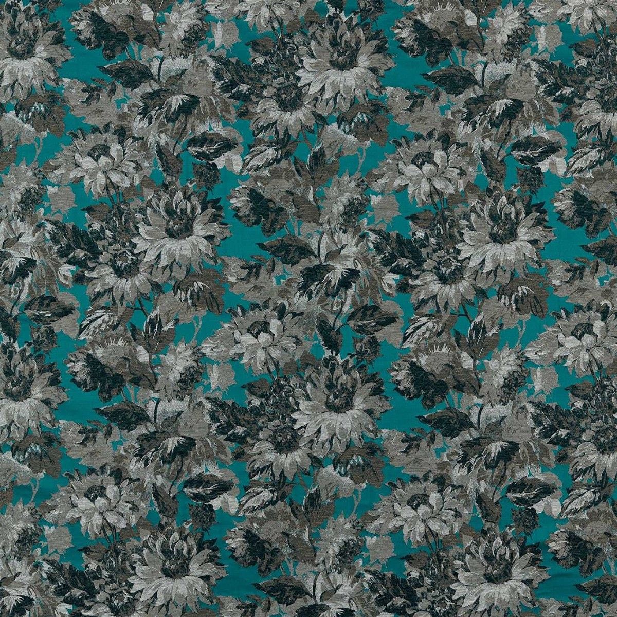 Sunforest Peacock Fabric by Clarke & Clarke